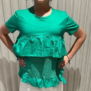 Emerald green Zara top